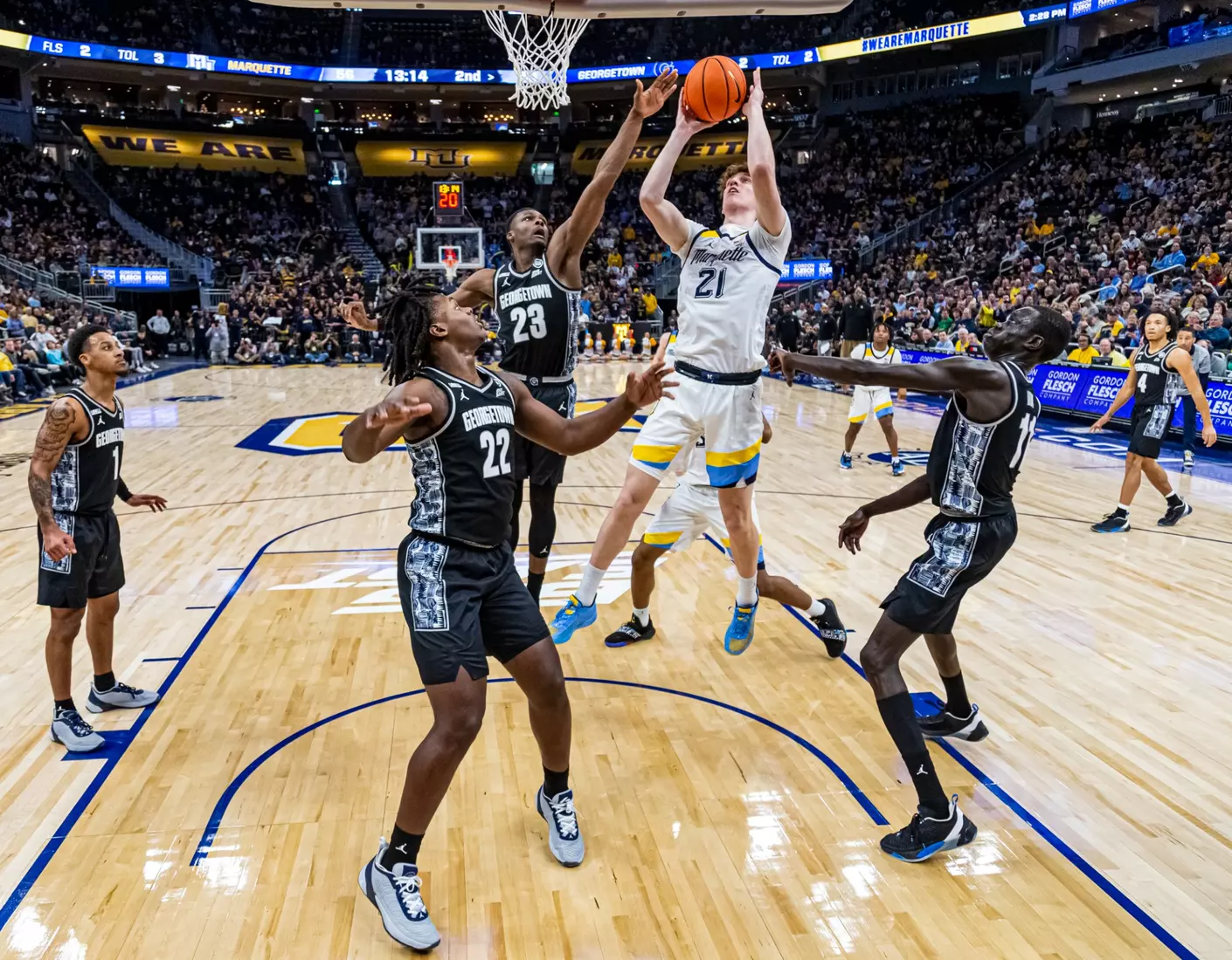 Marquette tops 95-73 Georgetown in Milwaukee, WI at Fiserv Forum on Saturday June 7, 2023.