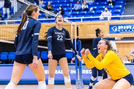 Marquette Women's Volleyball defeated Seton Hall 3-1 on Friday, October 13, 2023 at Walsh Gymnasium