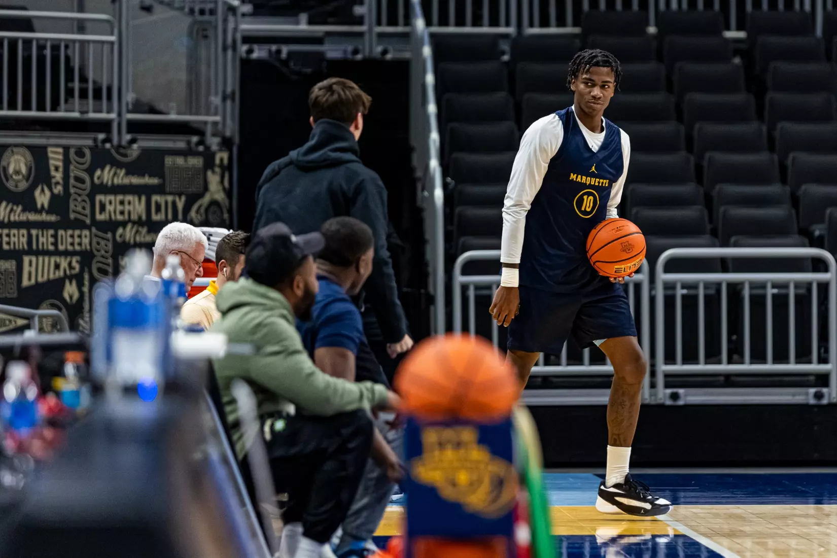 Marquette Men's Basketball open practice at Fiserv Forum on Wednesday October 18, 2023 in Milwaukee, WI.