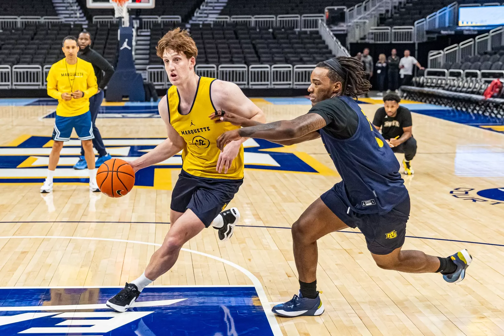 Marquette Men's Basketball open practice at Fiserv Forum on Wednesday October 18, 2023 in Milwaukee, WI.