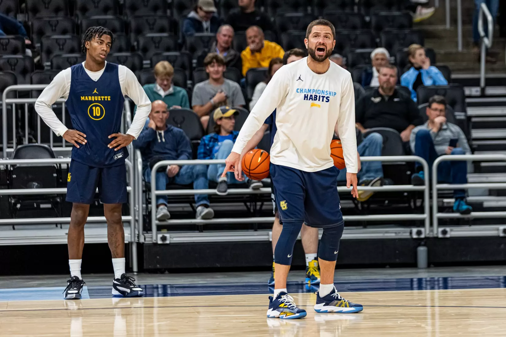 Marquette Men's Basketball open practice at Fiserv Forum on Wednesday October 18, 2023 in Milwaukee, WI.