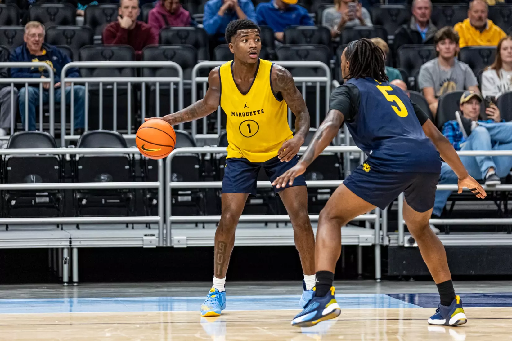 Marquette Men's Basketball open practice at Fiserv Forum on Wednesday October 18, 2023 in Milwaukee, WI.