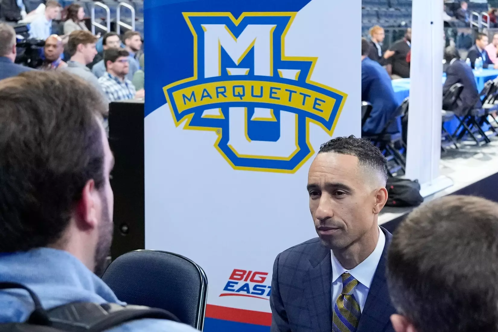 NEW YORK, NY - OCTOBER 24: during Big East basketball media day at Madison Square Garden on October 24, 2023 in New York City. (Photo by Porter Binks)