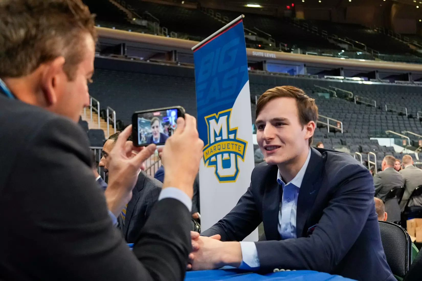NEW YORK, NY - OCTOBER 24: during Big East basketball media day at Madison Square Garden on October 24, 2023 in New York City. (Photo by Porter Binks)