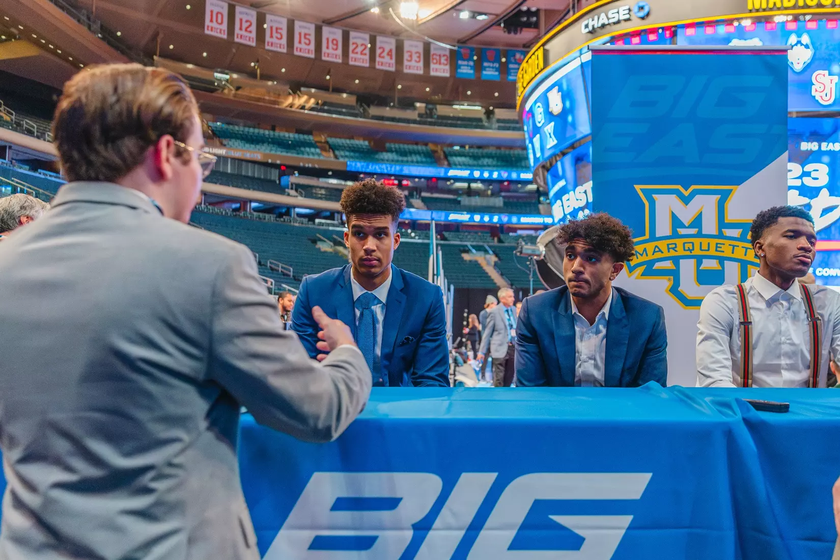 NEW YORK, NY - OCTOBER 24: during Big East basketball media day at Madison Square Garden on October 24, 2023 in New York City.