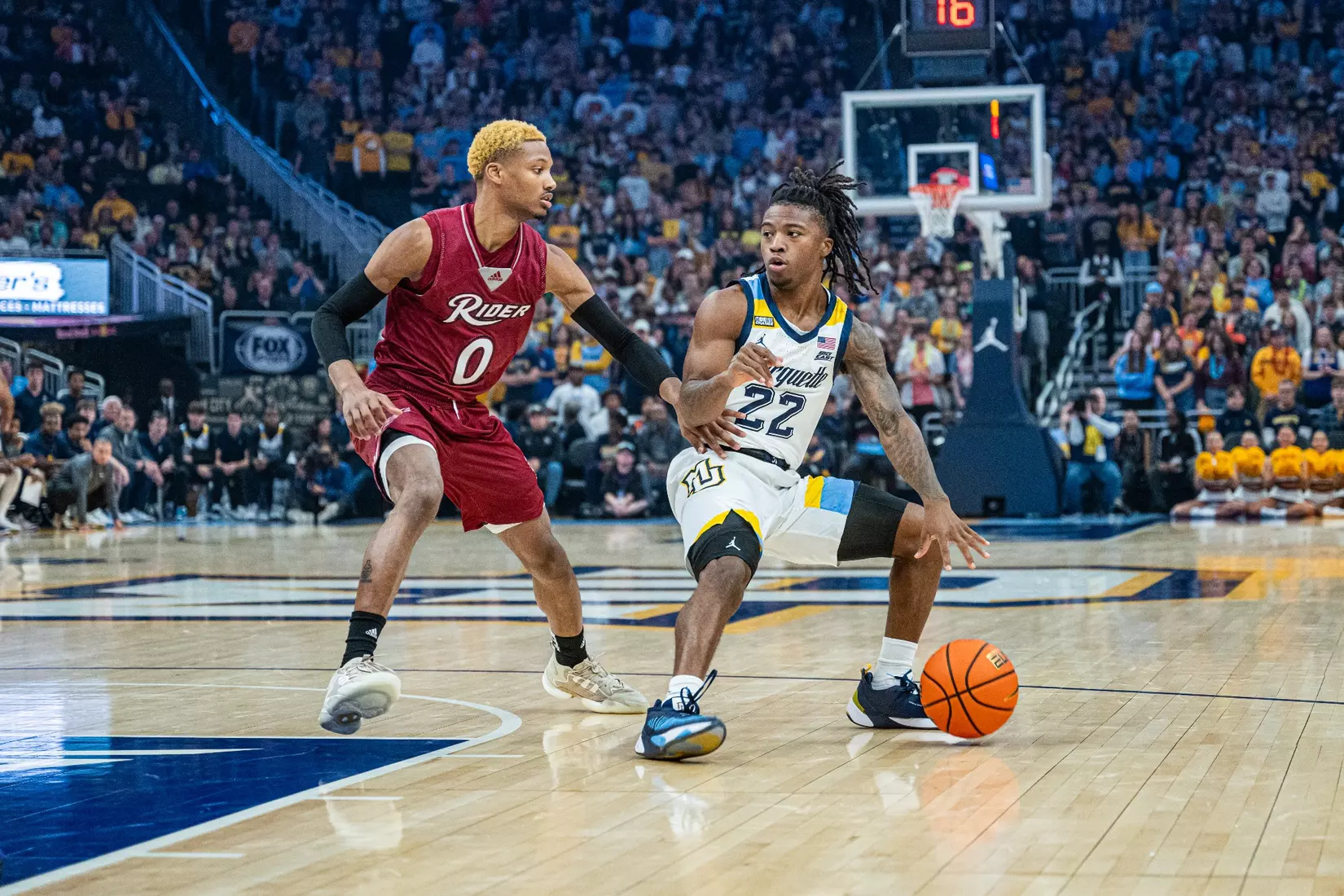 #5 Marquette Men's Basketball defeats Rider University 95-65 at Fiserv Forum on Friday November, 10 2023 in Milwaukee, WI.