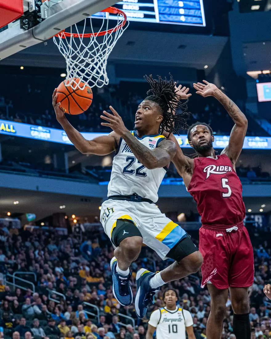 #5 Marquette Men's Basketball defeats Rider University 95-65 at Fiserv Forum on Friday November, 10 2023 in Milwaukee, WI.