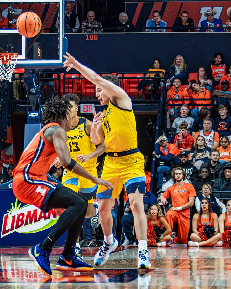 #5 Marquette defeats #23 Illinois 71-64 at State Farm Center ion Tuesday November 14, 2023 in Champaign, Illinois.
