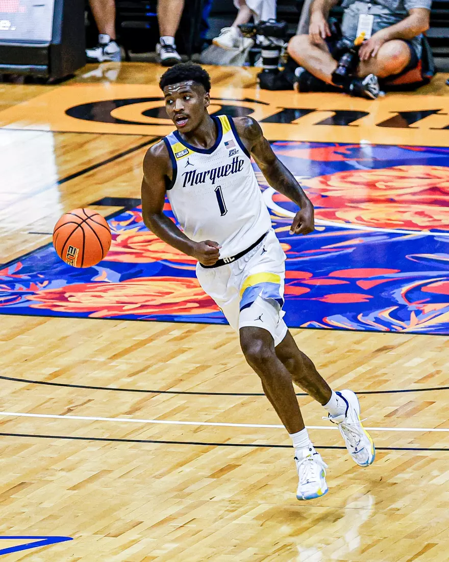 #4 Marquette Basketball defeats #1 Kansas Jayhawks at SimpliFi Center in Honolulu Hawaii on Tuesday November 21, 2023.