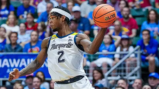 #4 Marquette Basketball defeats #1 Kansas Jayhawks at SimpliFi Center in Honolulu Hawaii on Tuesday November 21, 2023.