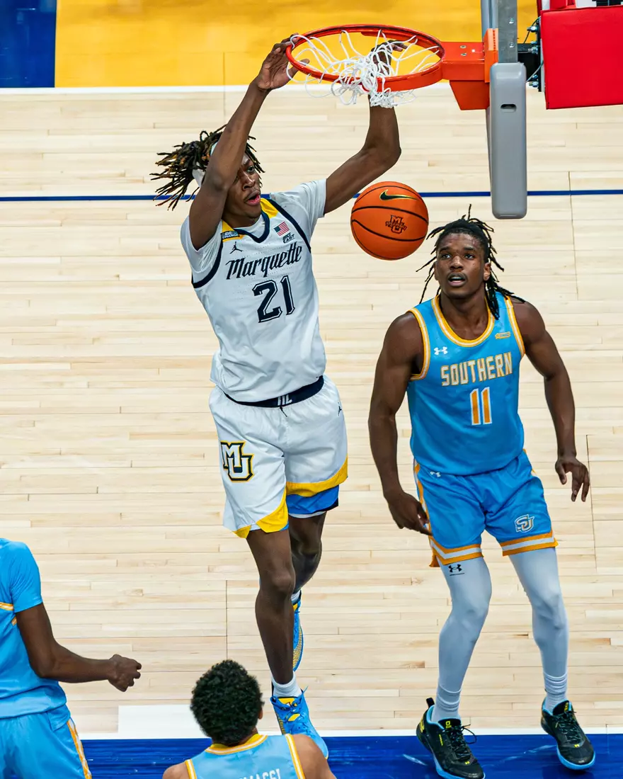 #3 Marquette Basketball defeats Southern University 93-56 at Fiserv Forum on Tuesday November 28, 2023 in Milwaukee, WI.