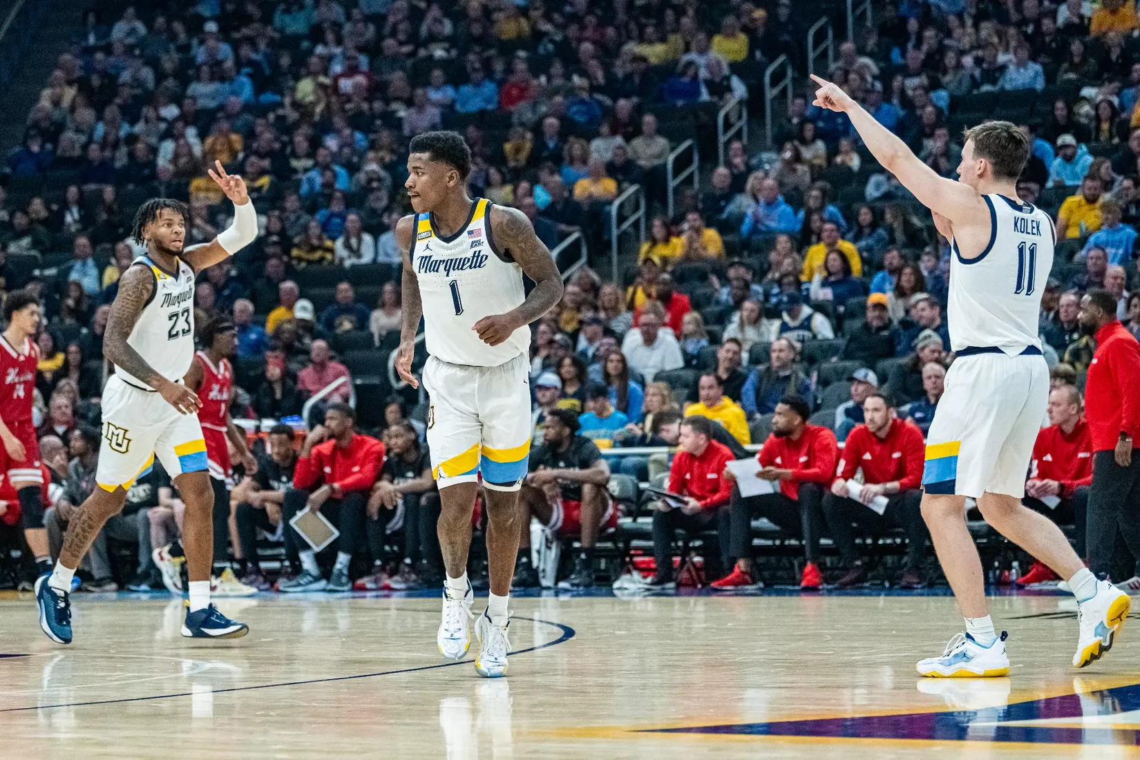 No. 5 Marquette Men's Basketball defeats Northern Illinois University 92-70 at Fiserv Forum on November 6th, 2023 in Milwaukee Wisconsin