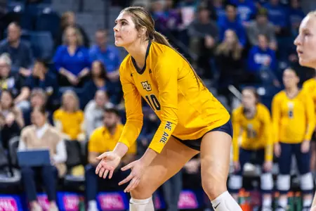 Marquette Women's Volleyball fell to Creighton University 3-0 on Sunday, November 5, 2023 at D.J. Sokol Arena in Omaha, Nebraska