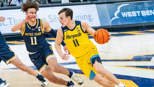 #8 Marquette Basketball defeats Notre Dame 78-59 at Fiserv Forum on Saturday December 9, 2023 in Milwaukee, WI.