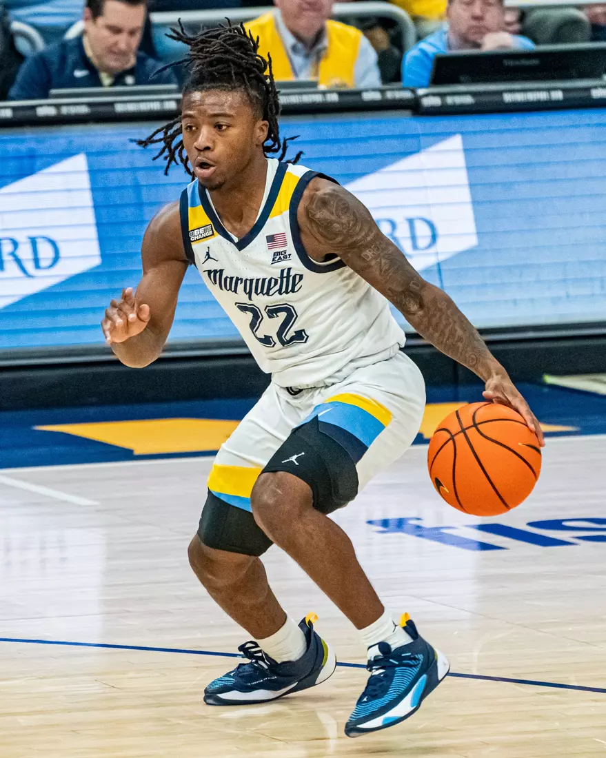 #7 Marquette Golden Eagles defeat St. Thomas 84-79 on Thursday, December 14, 2023 at Fiserv Fourm in Milwaukee, WI.