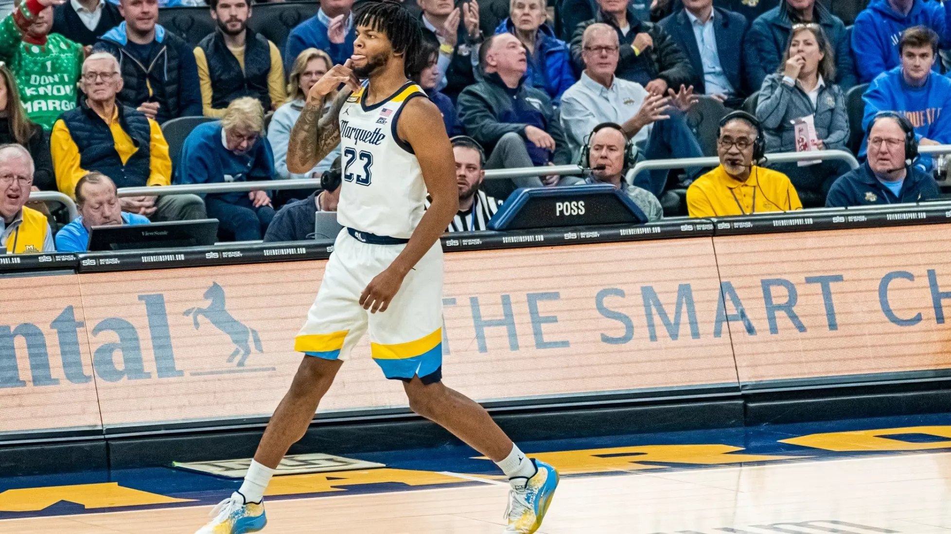 #7 Marquette Golden Eagles defeat St. Thomas 84-79 on Thursday, December 14, 2023 at Fiserv Fourm in Milwaukee, WI.
