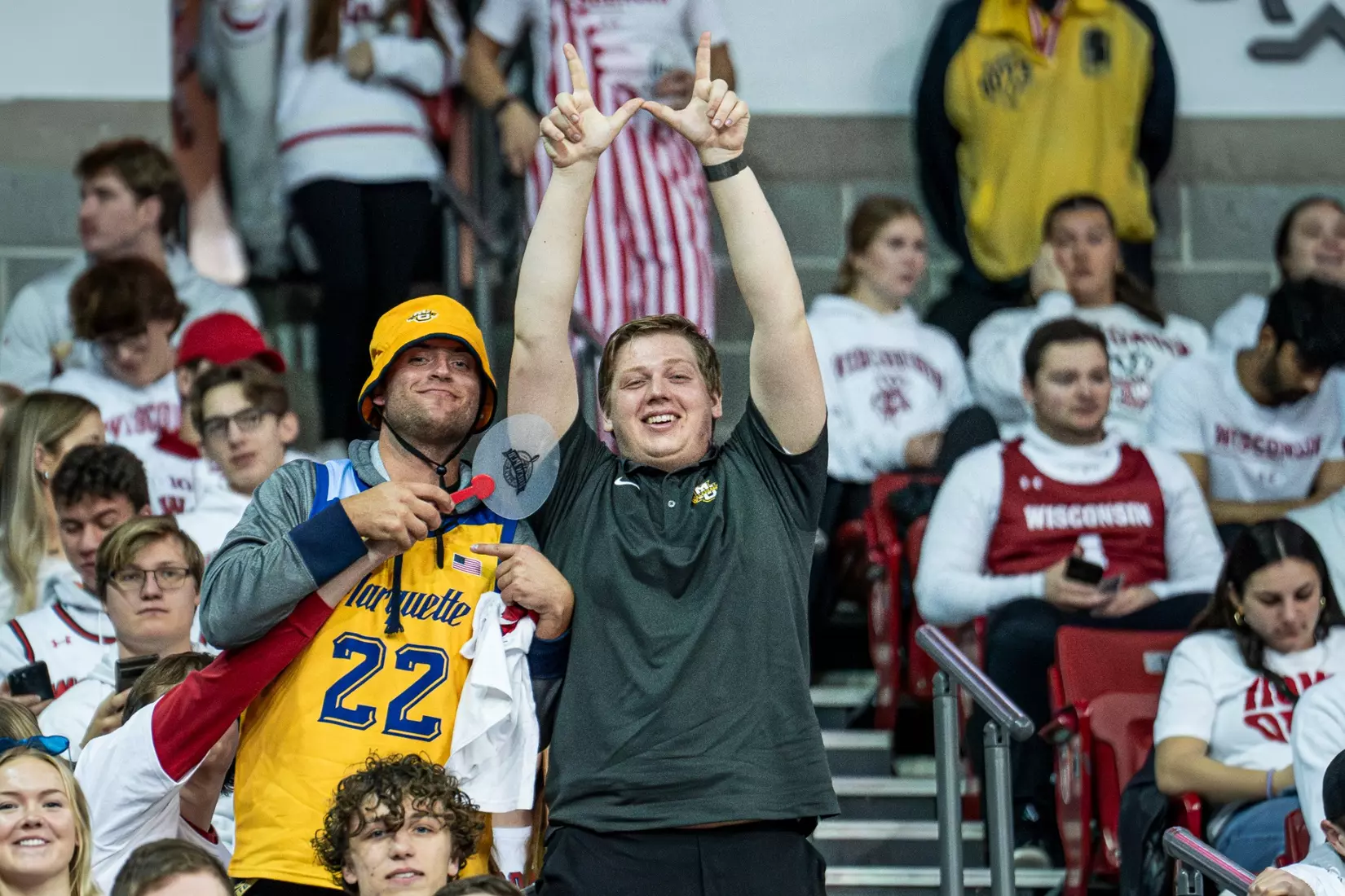#3 Marquette Basketball falls to Wiscosnin Badgers 64-75 at Kohl Center in Madison, Wisconsin on Saturday December 2, 2023.