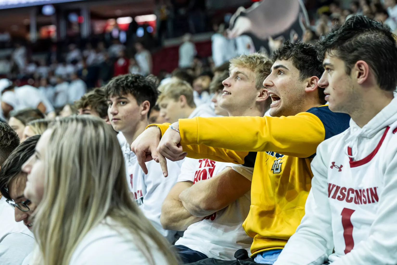 #3 Marquette Basketball falls to Wiscosnin Badgers 64-75 at Kohl Center in Madison, Wisconsin on Saturday December 2, 2023.