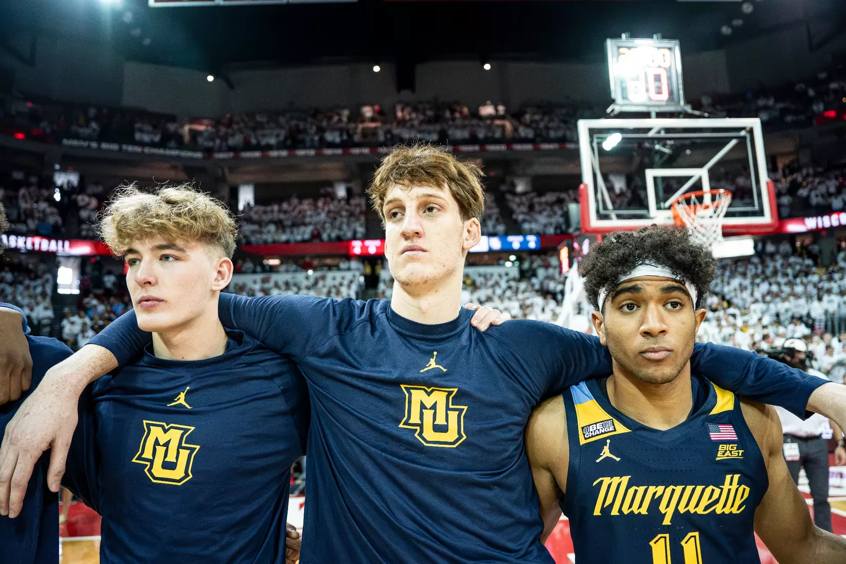 #3 Marquette Basketball falls to Wiscosnin Badgers 64-75 at Kohl Center in Madison, Wisconsin on Saturday December 2, 2023.