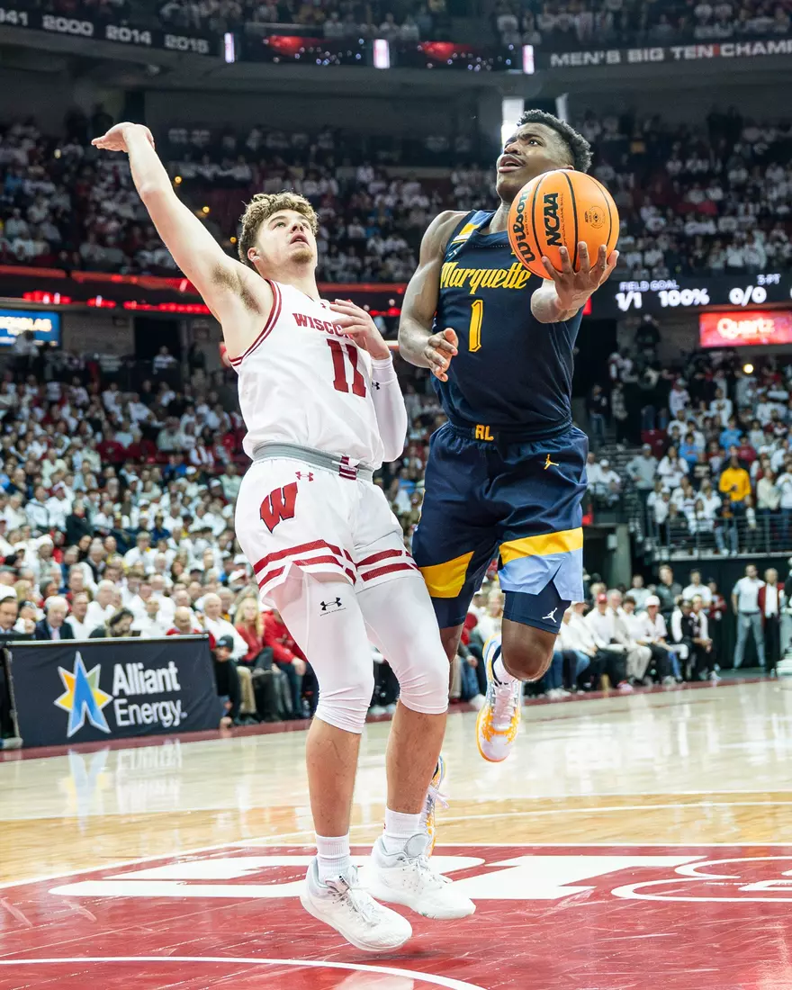 #3 Marquette Basketball falls to Wiscosnin Badgers 64-75 at Kohl Center in Madison, Wisconsin on Saturday December 2, 2023.
