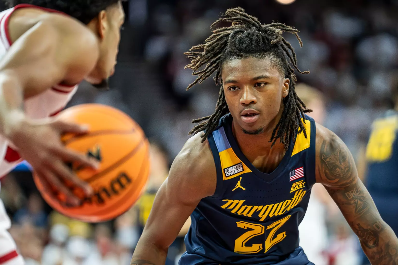 #3 Marquette Basketball falls to Wiscosnin Badgers 64-75 at Kohl Center in Madison, Wisconsin on Saturday December 2, 2023.