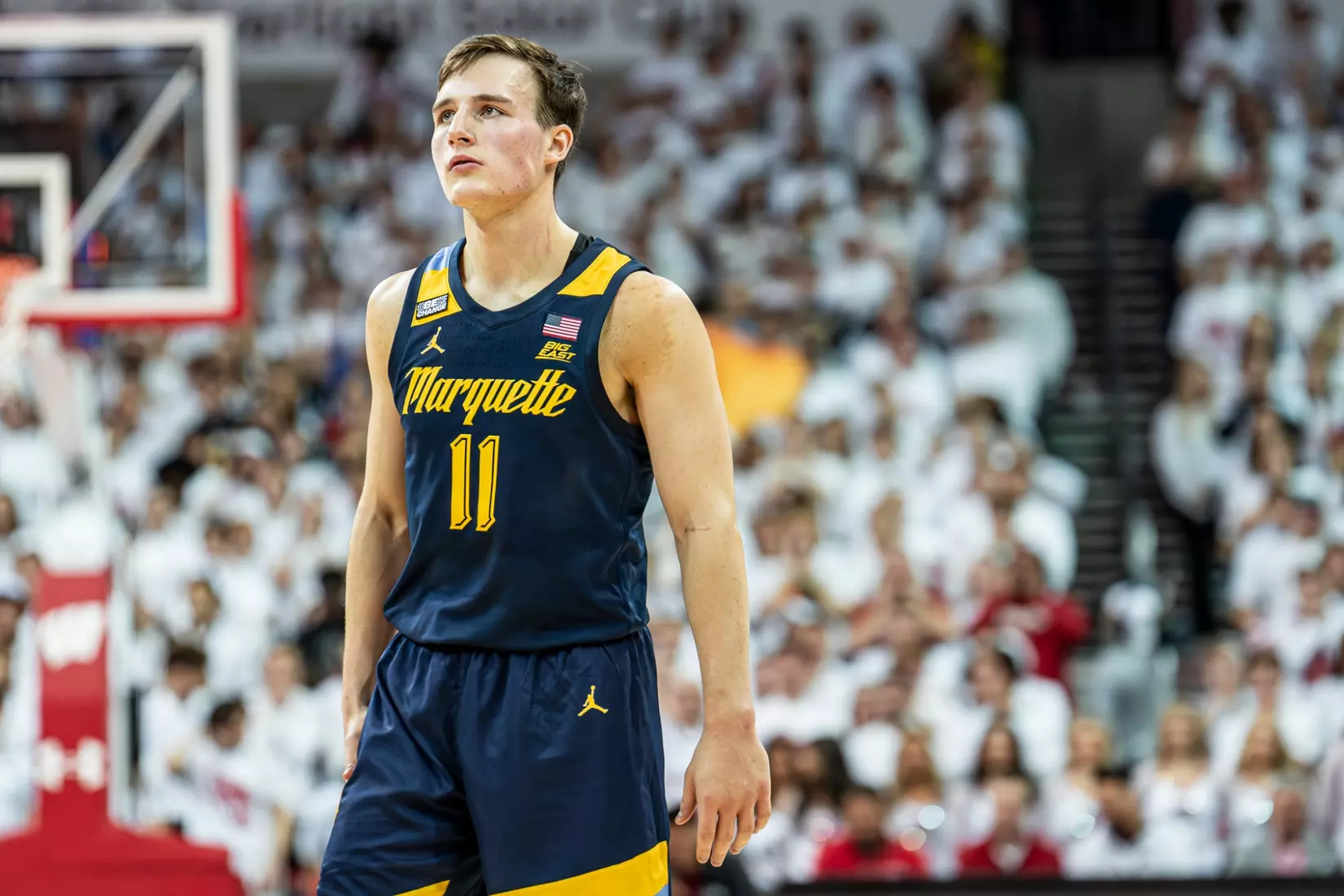 #3 Marquette Basketball falls to Wiscosnin Badgers 64-75 at Kohl Center in Madison, Wisconsin on Saturday December 2, 2023.
