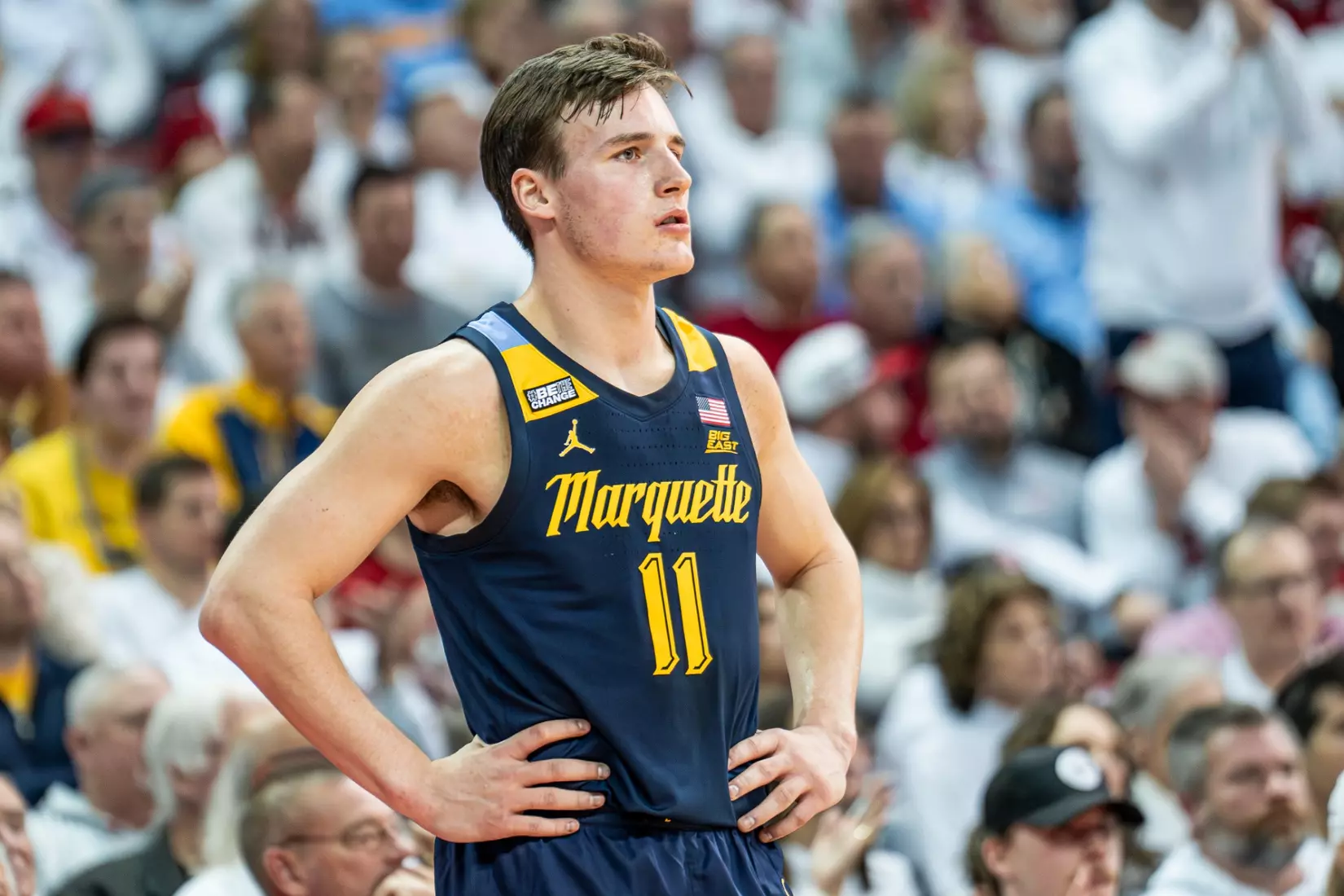 #3 Marquette Basketball falls to Wiscosnin Badgers 64-75 at Kohl Center in Madison, Wisconsin on Saturday December 2, 2023.