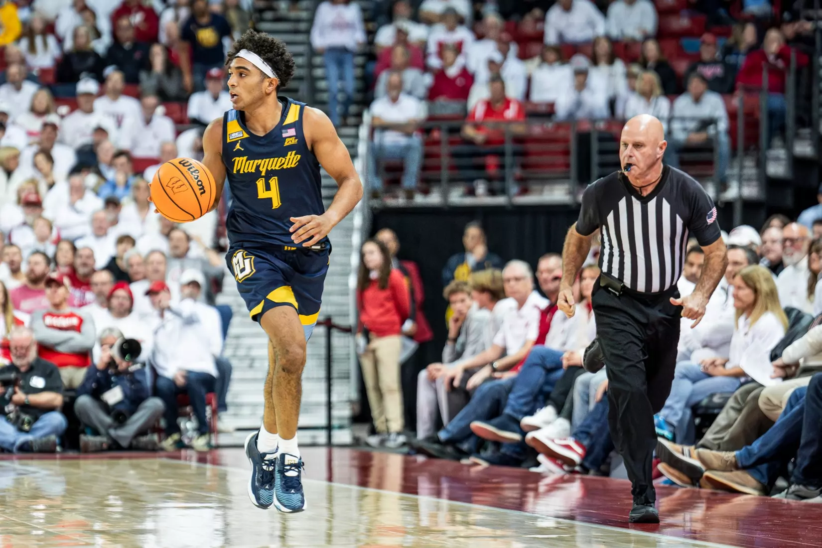 #3 Marquette Basketball falls to Wiscosnin Badgers 64-75 at Kohl Center in Madison, Wisconsin on Saturday December 2, 2023.