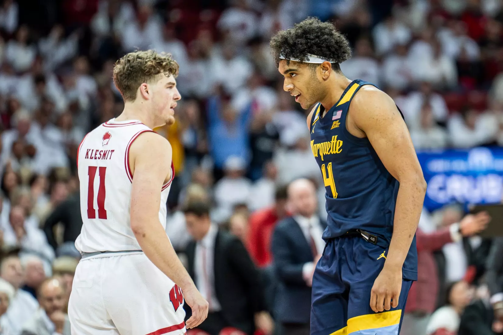 #3 Marquette Basketball falls to Wiscosnin Badgers 64-75 at Kohl Center in Madison, Wisconsin on Saturday December 2, 2023.