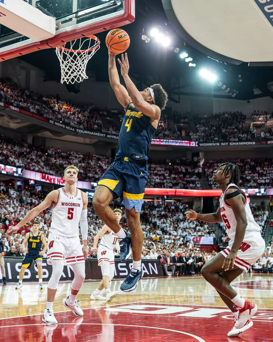#3 Marquette Basketball falls to Wiscosnin Badgers 64-75 at Kohl Center in Madison, Wisconsin on Saturday December 2, 2023.