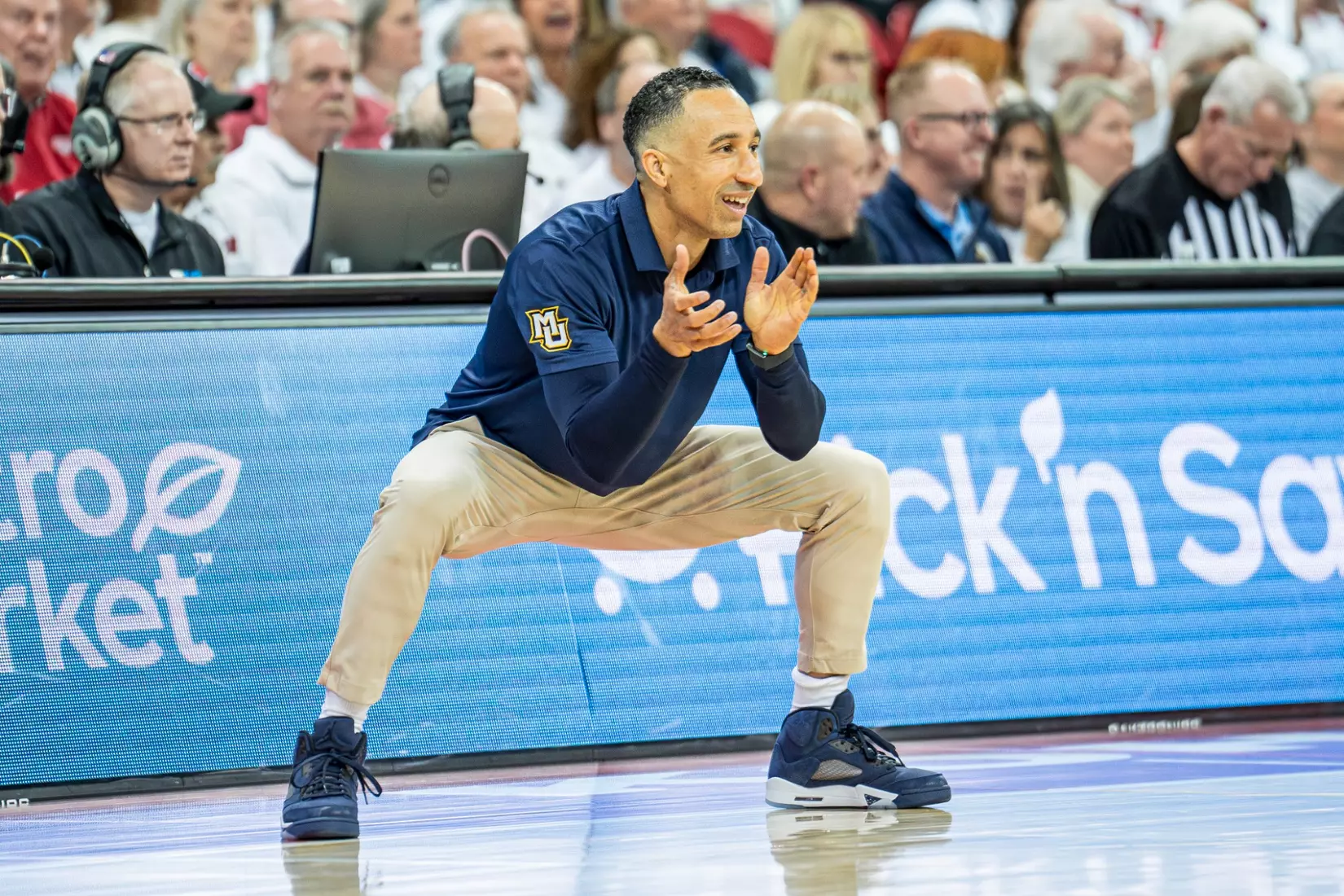 #3 Marquette Basketball falls to Wiscosnin Badgers 64-75 at Kohl Center in Madison, Wisconsin on Saturday December 2, 2023.
