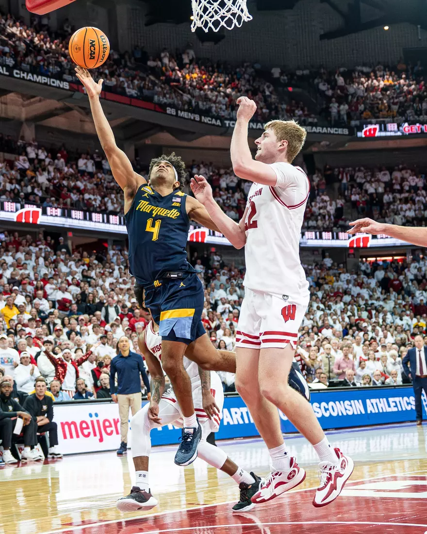 #3 Marquette Basketball falls to Wiscosnin Badgers 64-75 at Kohl Center in Madison, Wisconsin on Saturday December 2, 2023.