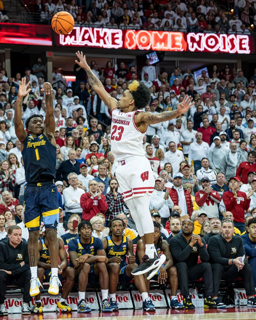 #3 Marquette Basketball falls to Wiscosnin Badgers 64-75 at Kohl Center in Madison, Wisconsin on Saturday December 2, 2023.