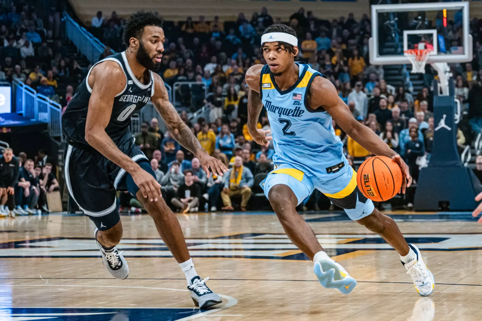 No. 6 Marquette Golden Eagles defeat Georgetown 81-51 on Friday, December 22, 2023 at Fiserv Forum In Milwaukee, WI
