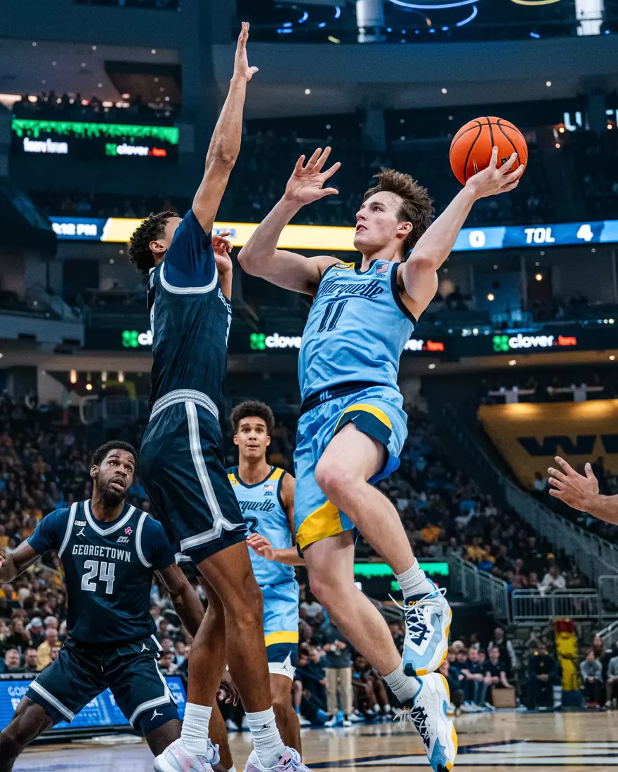 No. 6 Marquette Golden Eagles defeat Georgetown 81-51 on Friday, December 22, 2023 at Fiserv Forum In Milwaukee, WI