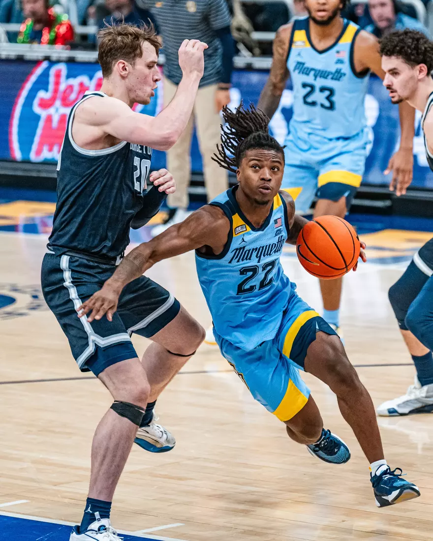 No. 6 Marquette Golden Eagles defeat Georgetown 81-51 on Friday, December 22, 2023 at Fiserv Forum In Milwaukee, WI