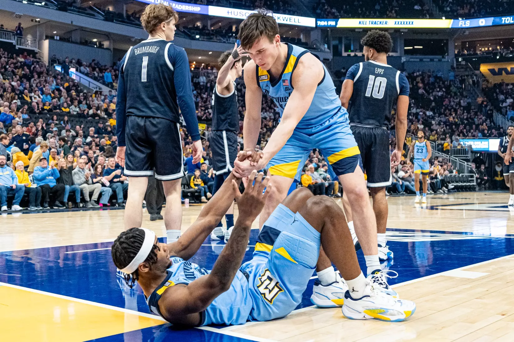 No. 6 Marquette Golden Eagles defeat Georgetown 81-51 on Friday, December 22, 2023 at Fiserv Forum In Milwaukee, WI