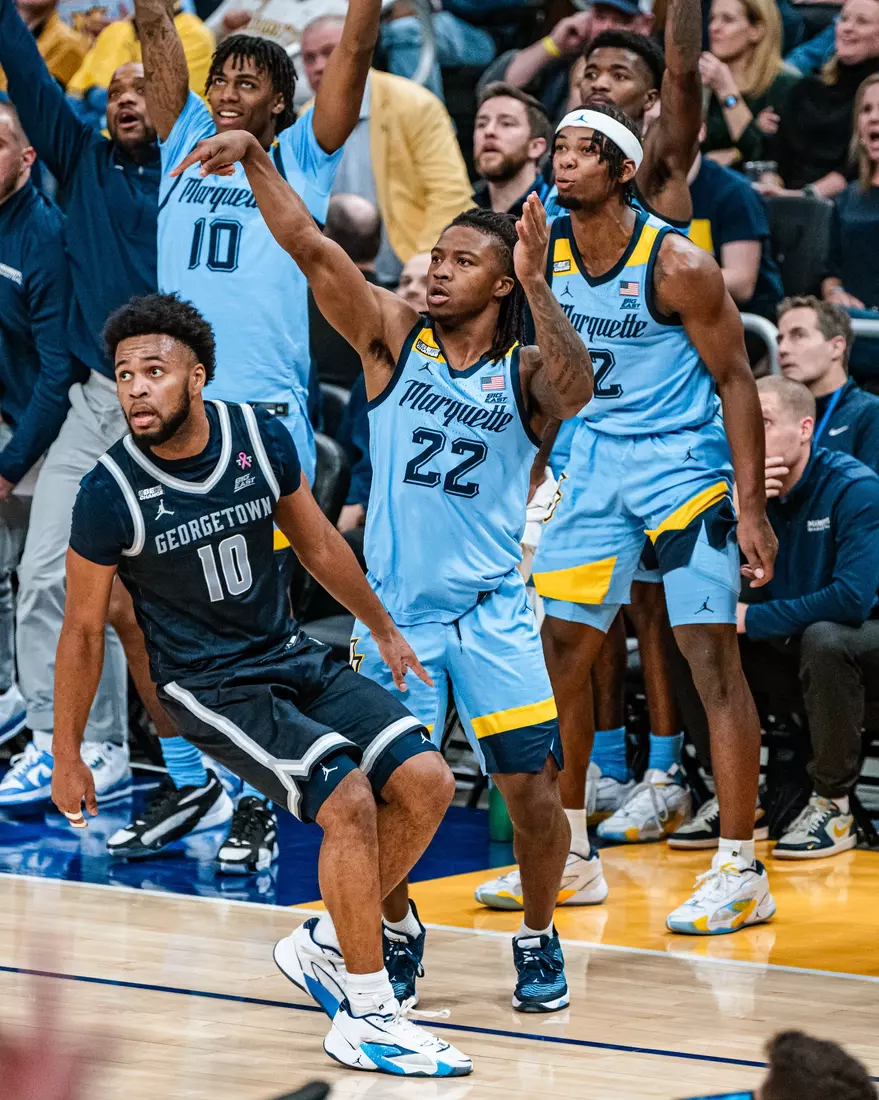 No. 6 Marquette Golden Eagles defeat Georgetown 81-51 on Friday, December 22, 2023 at Fiserv Forum In Milwaukee, WI