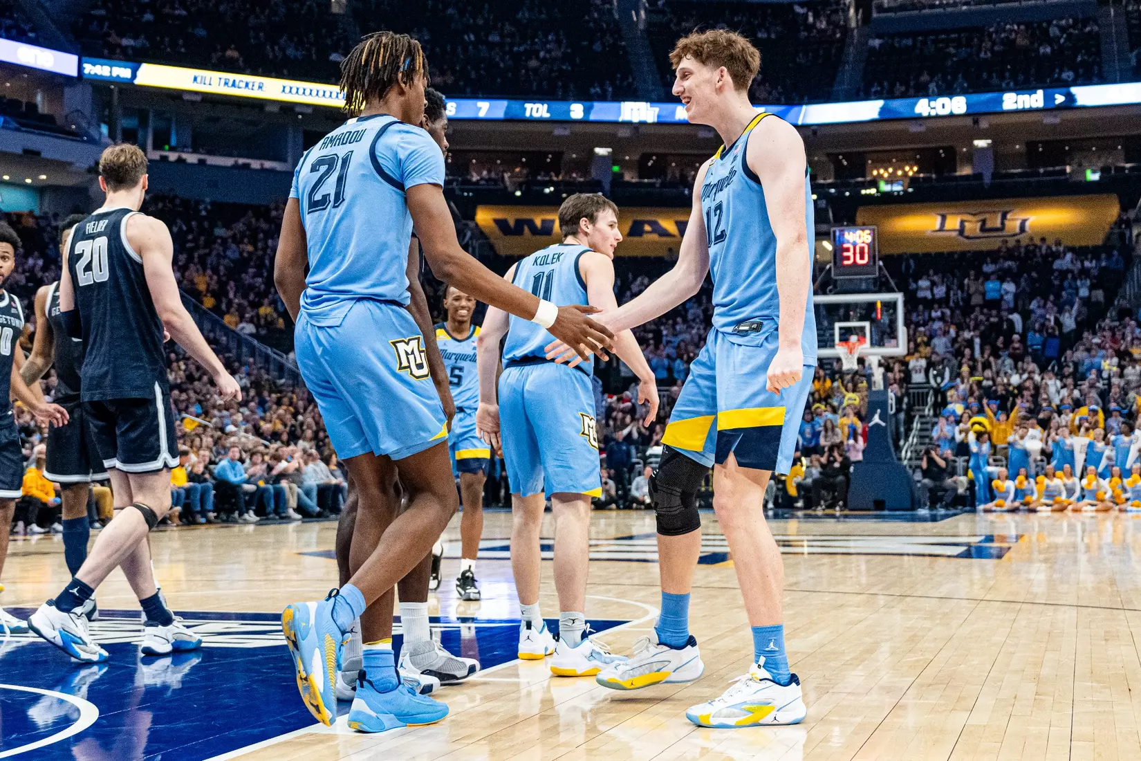 No. 6 Marquette Golden Eagles defeat Georgetown 81-51 on Friday, December 22, 2023 at Fiserv Forum In Milwaukee, WI