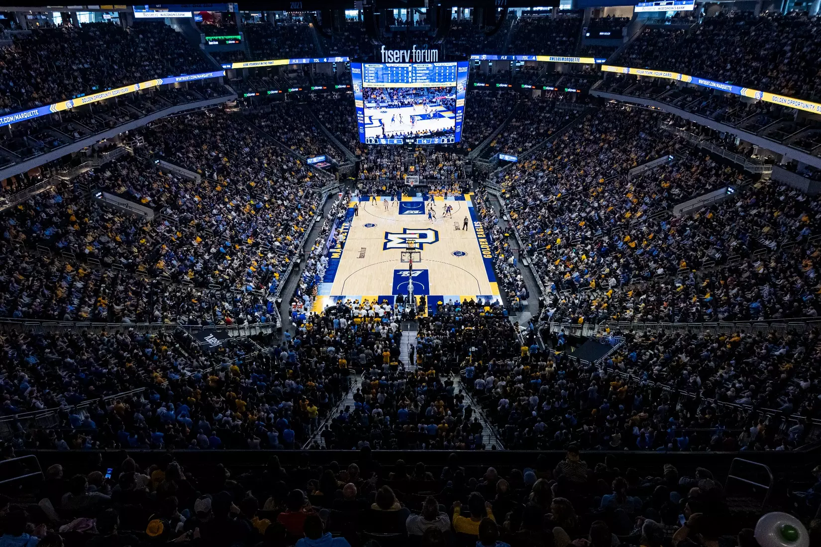 No. 10 Marquette Men's Basketball Defeats No. 22 Creighton 72-67 on December 30th, 2023 at Fisrev Forum in Milwaukee, WI