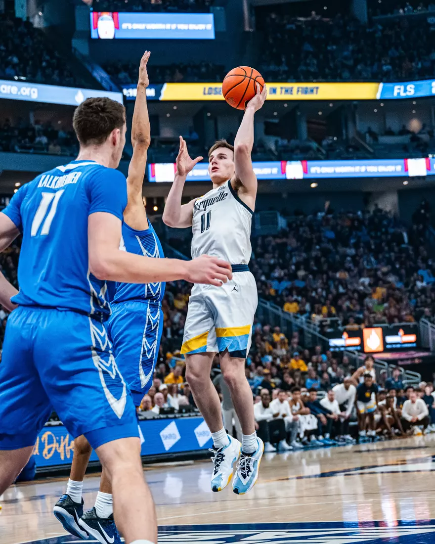 No. 10 Marquette Men's Basketball Defeats No. 22 Creighton 72-67 on December 30th, 2023 at Fisrev Forum in Milwaukee, WI