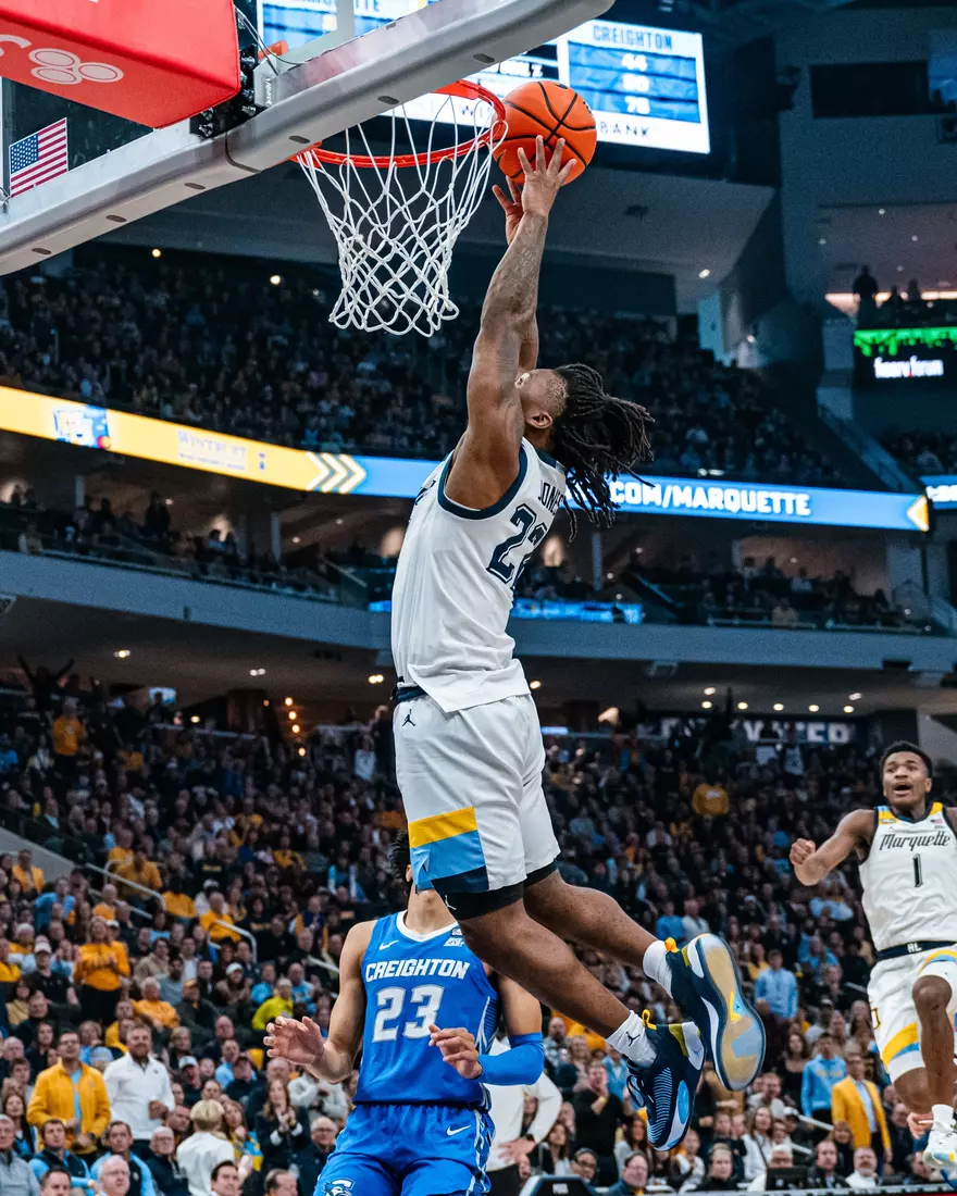 No. 10 Marquette Men's Basketball Defeats No. 22 Creighton 72-67 on December 30th, 2023 at Fisrev Forum in Milwaukee, WI