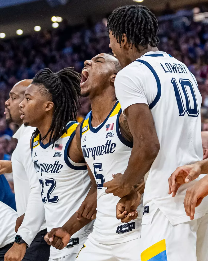 No. 10 Marquette Men's Basketball Defeats No. 22 Creighton 72-67 on December 30th, 2023 at Fisrev Forum in Milwaukee, WI
