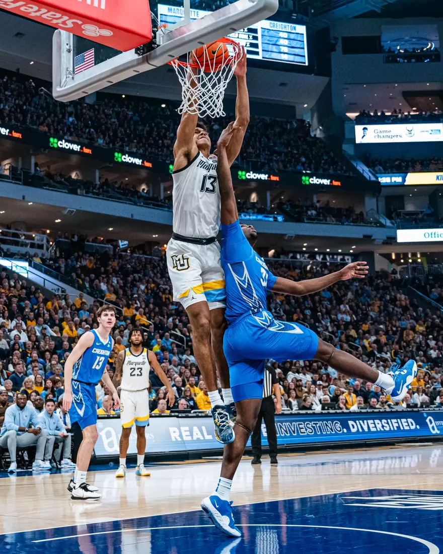 No. 10 Marquette Men's Basketball Defeats No. 22 Creighton 72-67 on December 30th, 2023 at Fisrev Forum in Milwaukee, WI