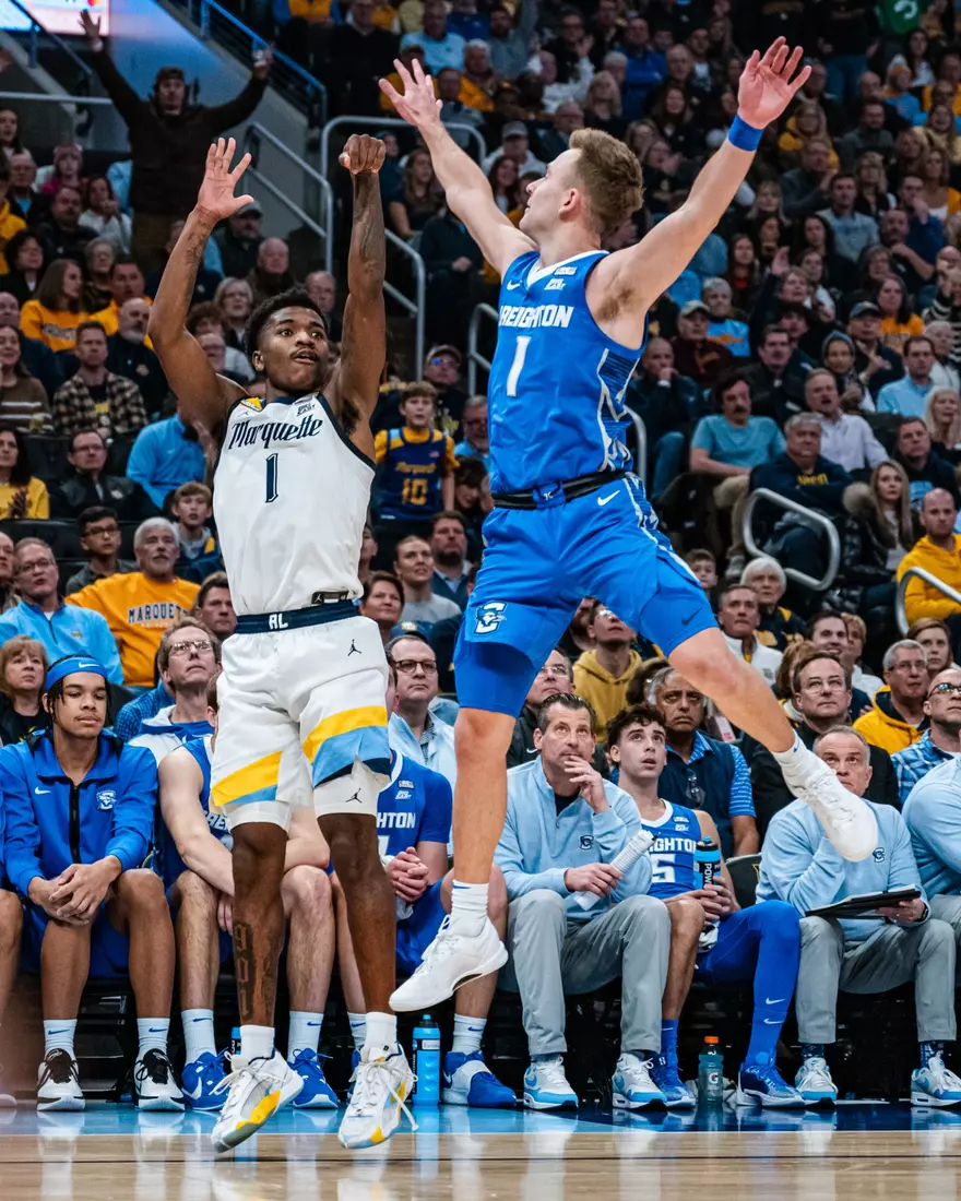 No. 10 Marquette Men's Basketball Defeats No. 22 Creighton 72-67 on December 30th, 2023 at Fisrev Forum in Milwaukee, WI