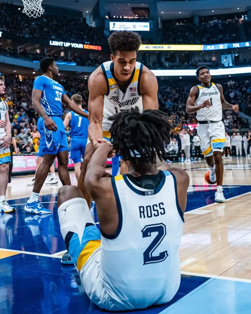 No. 10 Marquette Men's Basketball Defeats No. 22 Creighton 72-67 on December 30th, 2023 at Fisrev Forum in Milwaukee, WI
