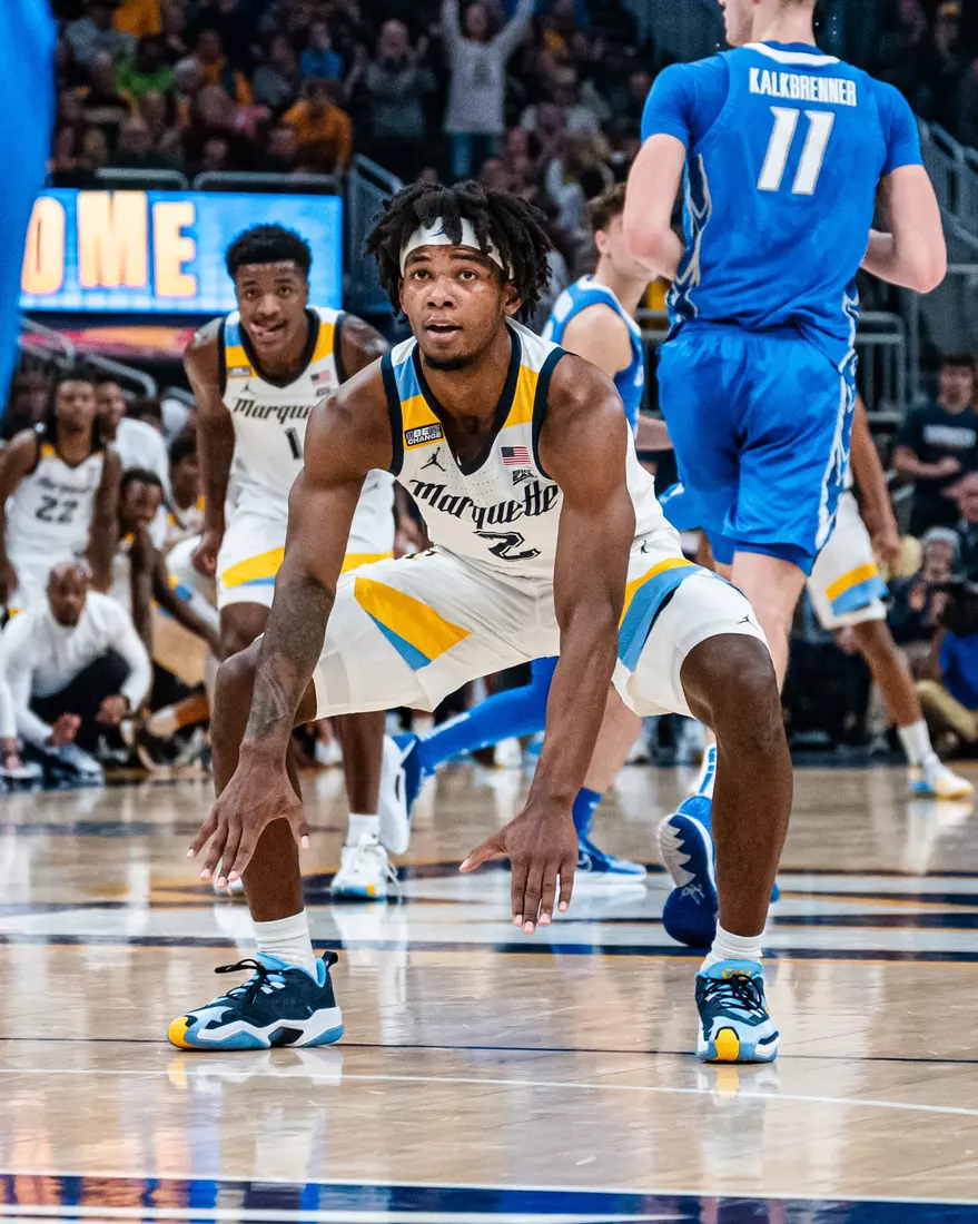 No. 10 Marquette Men's Basketball Defeats No. 22 Creighton 72-67 on December 30th, 2023 at Fisrev Forum in Milwaukee, WI