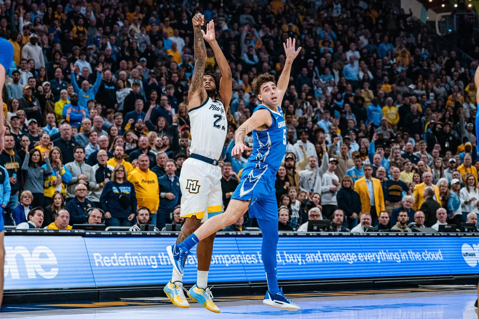 No. 10 Marquette Men's Basketball Defeats No. 22 Creighton 72-67 on December 30th, 2023 at Fisrev Forum in Milwaukee, WI