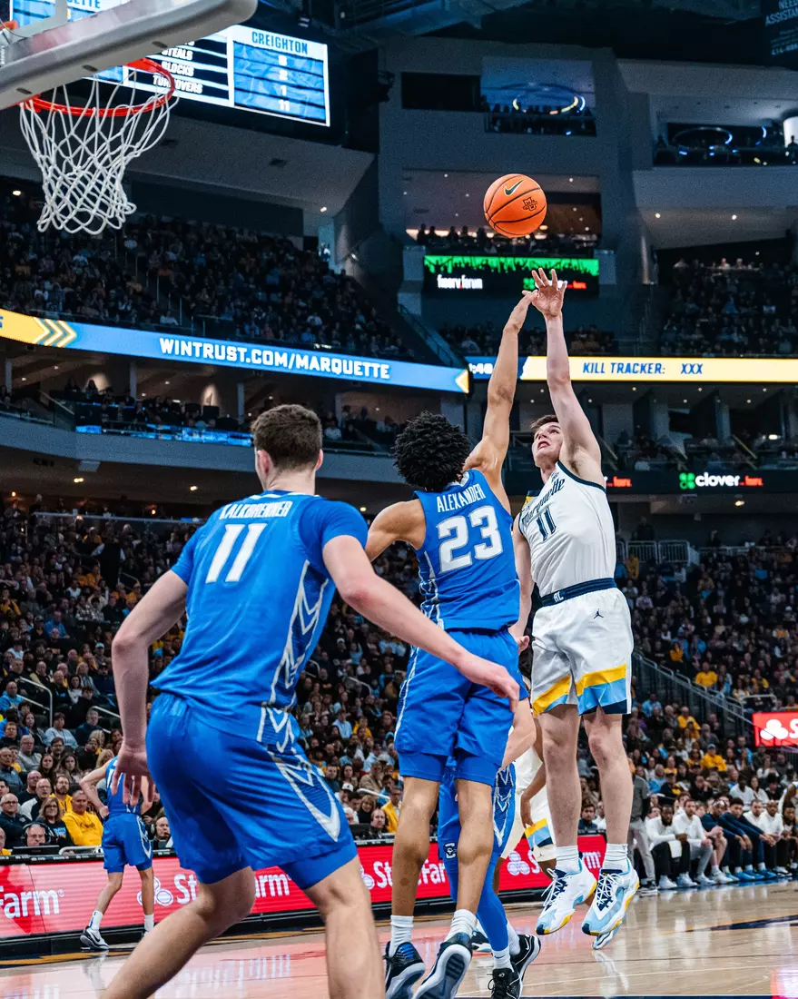 No. 10 Marquette Men's Basketball Defeats No. 22 Creighton 72-67 on December 30th, 2023 at Fisrev Forum in Milwaukee, WI