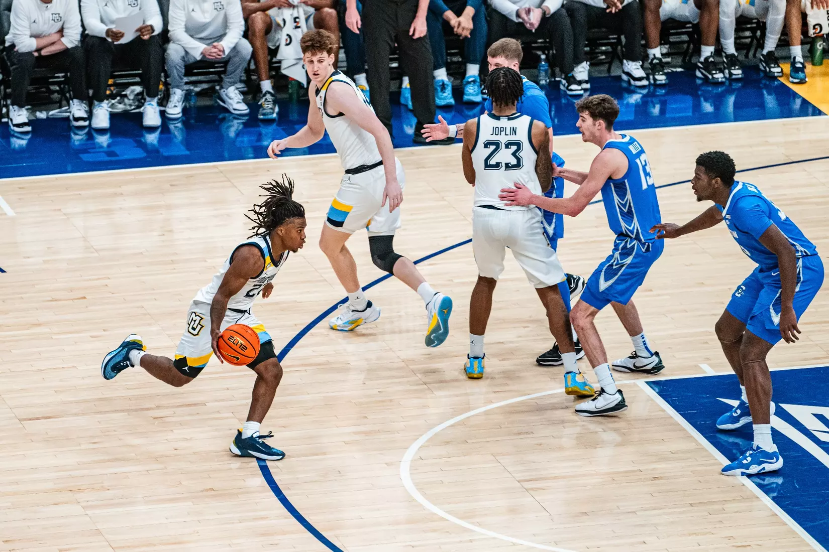 No. 10 Marquette Men's Basketball Defeats No. 22 Creighton 72-67 on December 30th, 2023 at Fisrev Forum in Milwaukee, WI